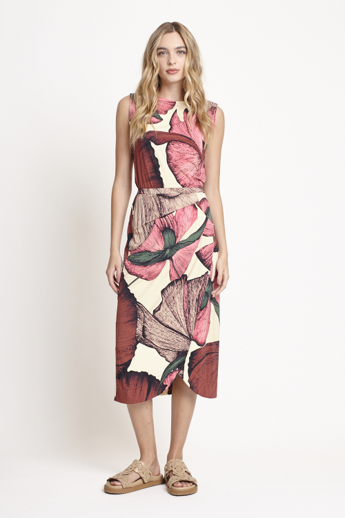 blusa jersey estampa floral degagê