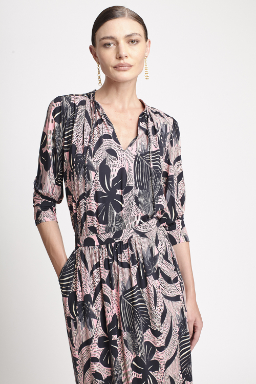 blusa jersey estampa cactus com manga