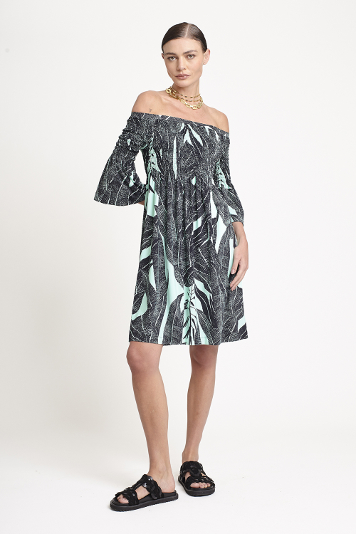 vestido jersey estampa suculentas lastex curto