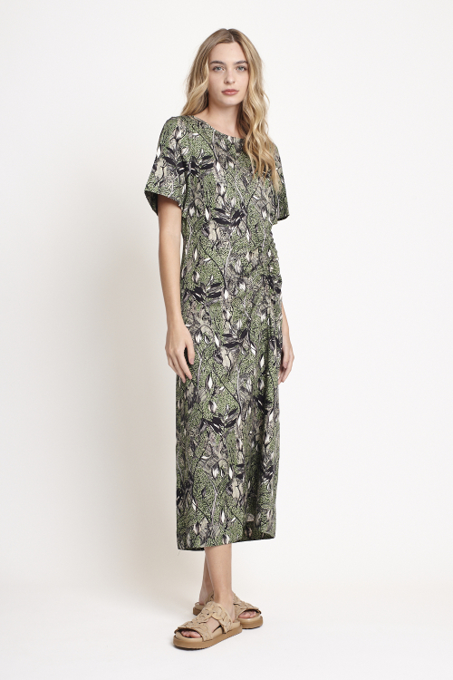 vestido viscose est floresta lástex