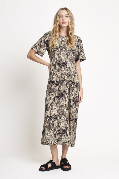 vestido viscose est floresta lástex