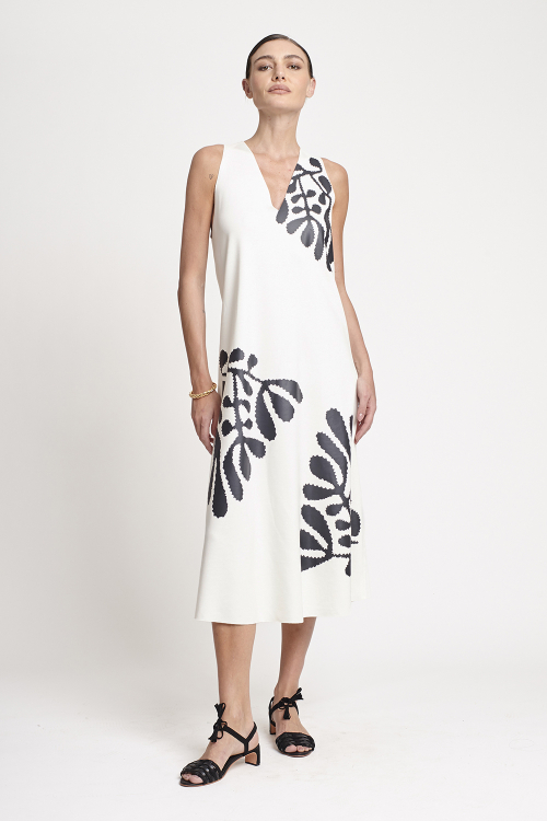 vestido malha duplo leve silk paisagem