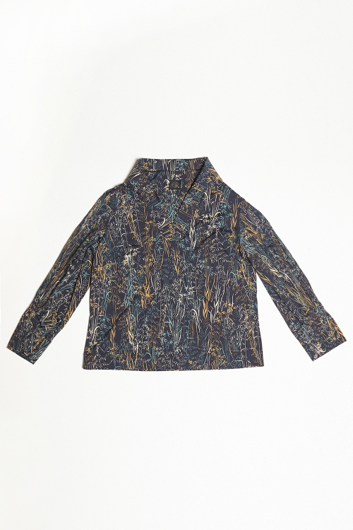 blusa jersey estampa bambu decote v