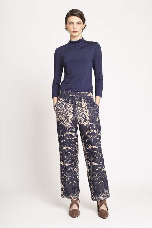 calça jacquard biombo