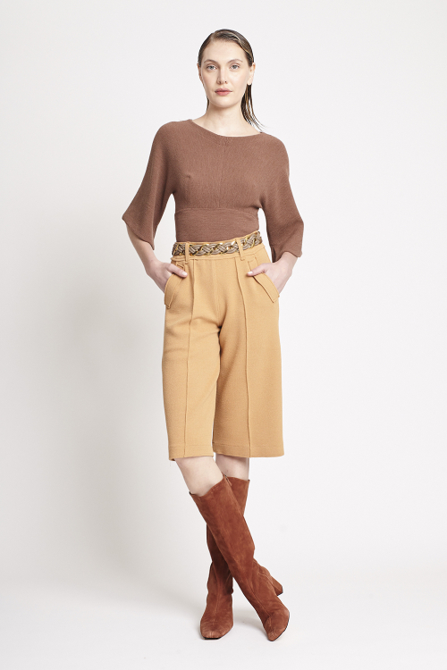 blusa bouclê manga ampla