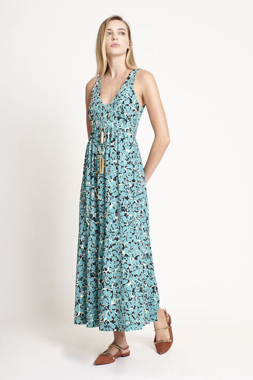 vestido jersey estampa romance