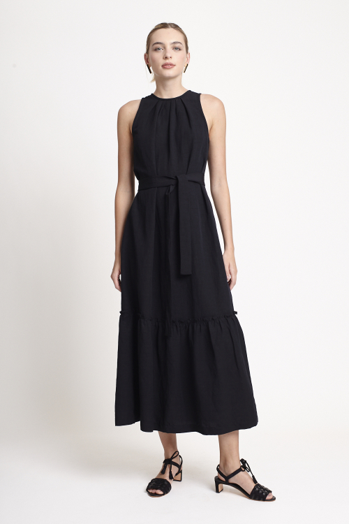 vestido modal com linho