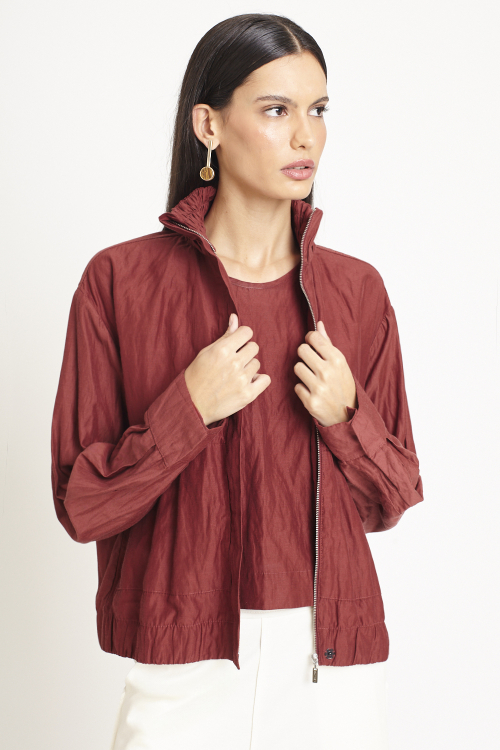 jaqueta viscose metal gola