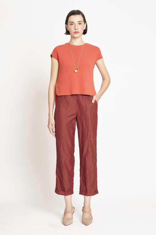 calça viscose metal elástico