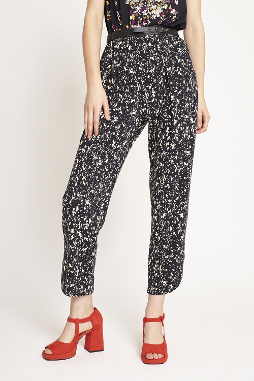 calça jersey est camuflagem barra arredondada
