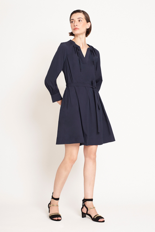 vestido tricoline curto