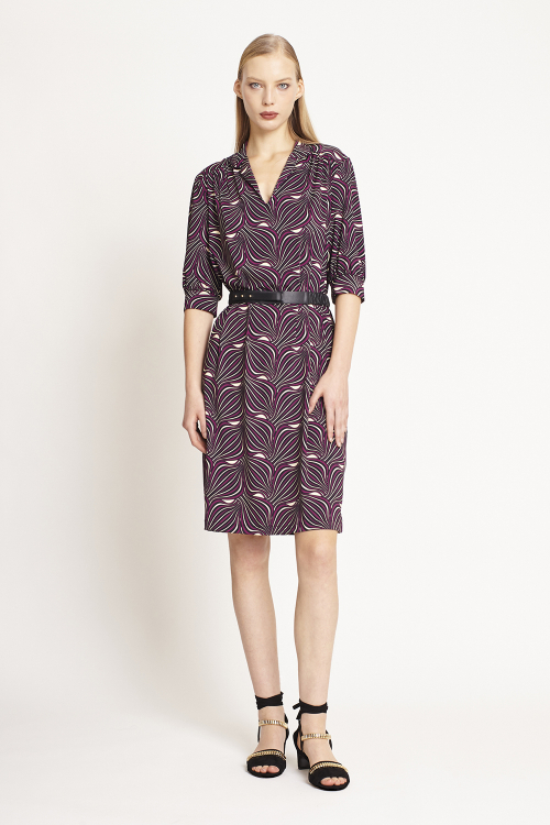 vestido jersey est panton manga 3/4