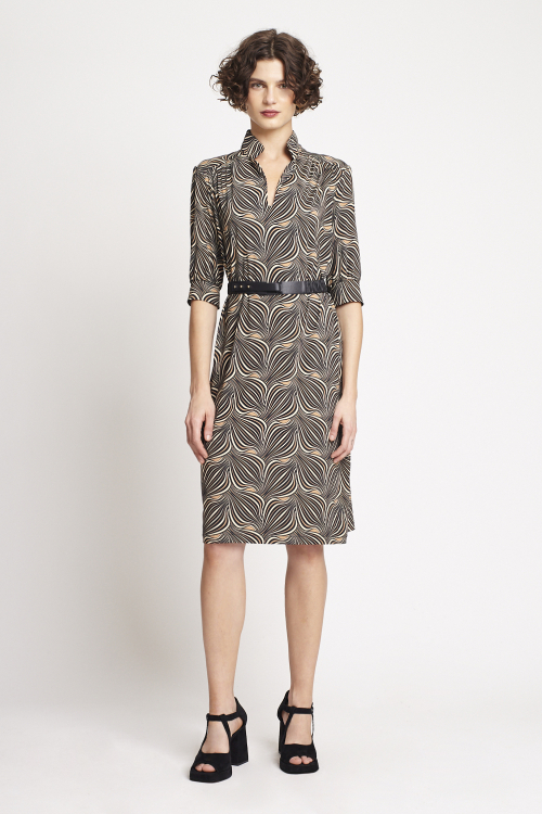 vestido jersey est panton manga 3/4