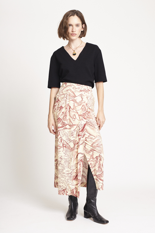 blusa bouclê decote v