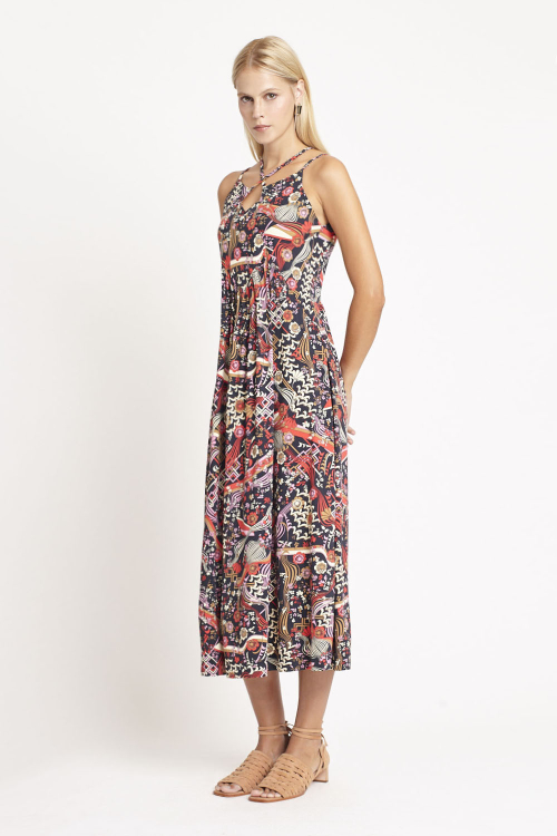 vestido jersey estampa parque
