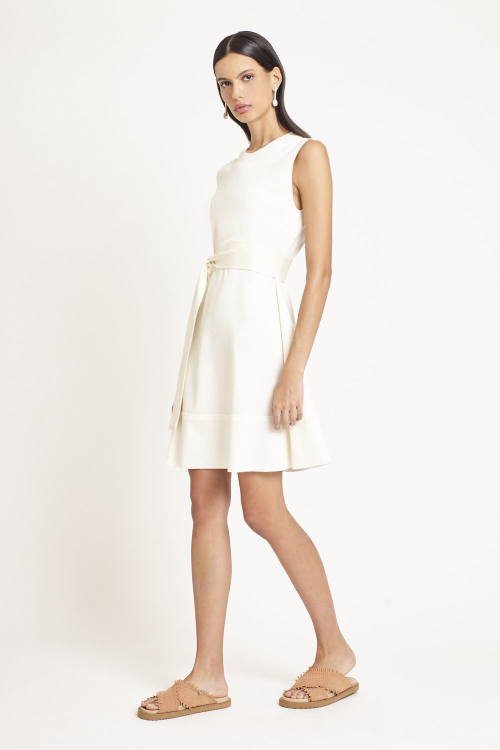 vestido malha dupla leve curto