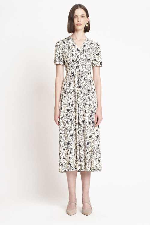 vestido jersey estampa encanto midi