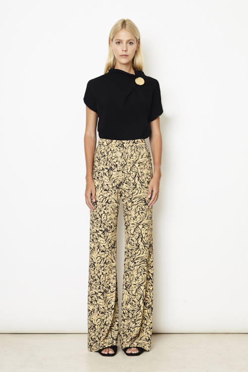 calça jersey estampa ventania flare