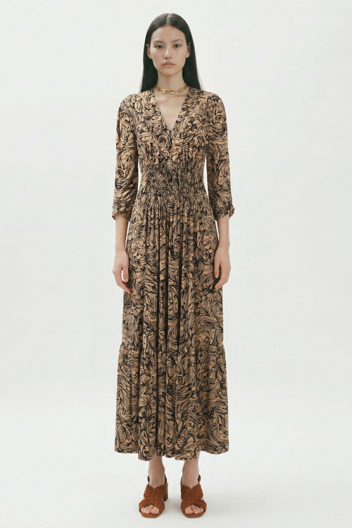 vestido jersey est ventania lastex cintura
