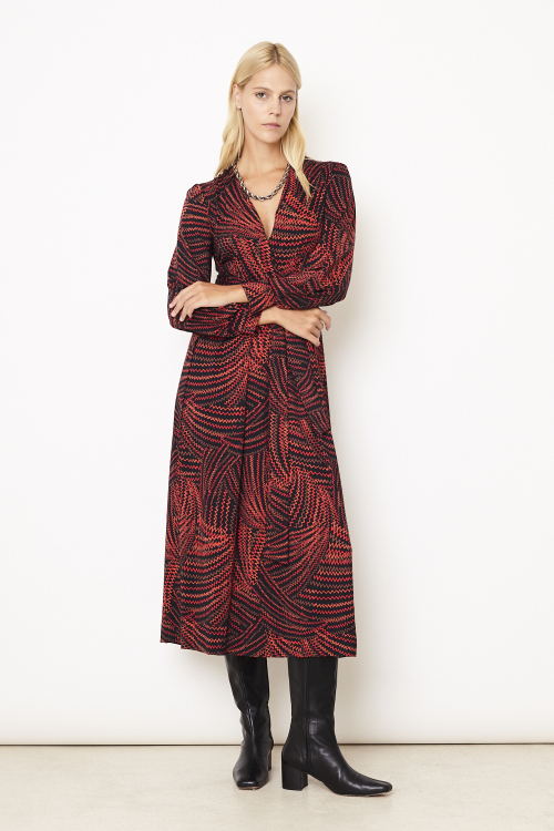 vestido jersey est zigue detalhe cintura