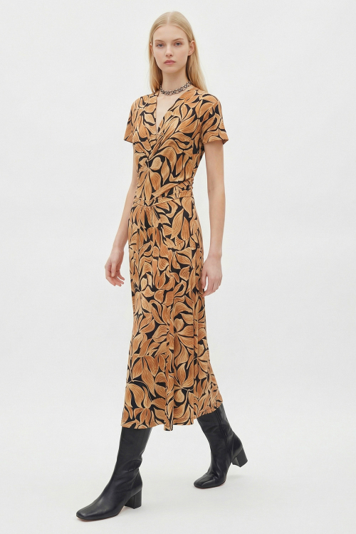 saia jersey estampa brocado