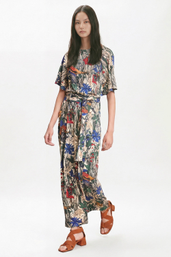 Blusa Jersey Est Jardim De Aves Manga Ampla