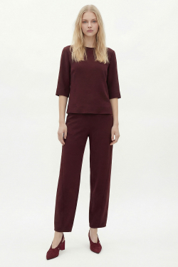Blusa Bouclê Zíper Costas
