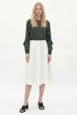 Blusa Tricoline Babados