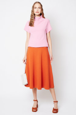 blusa bouclê recortes