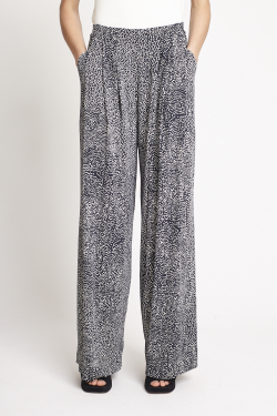 calça jersey pavão ampla