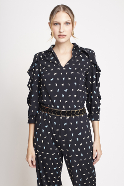 blusa jersey cavalos