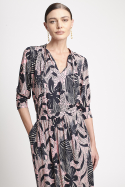 blusa jersey estampa cactus com manga