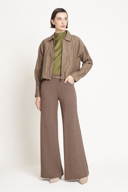 jaqueta viscose metal curta