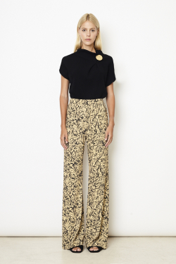calça jersey estampa ventania flare