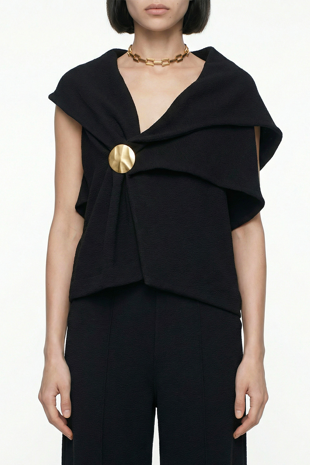 Blusa Bouclê Broche Lateral 2