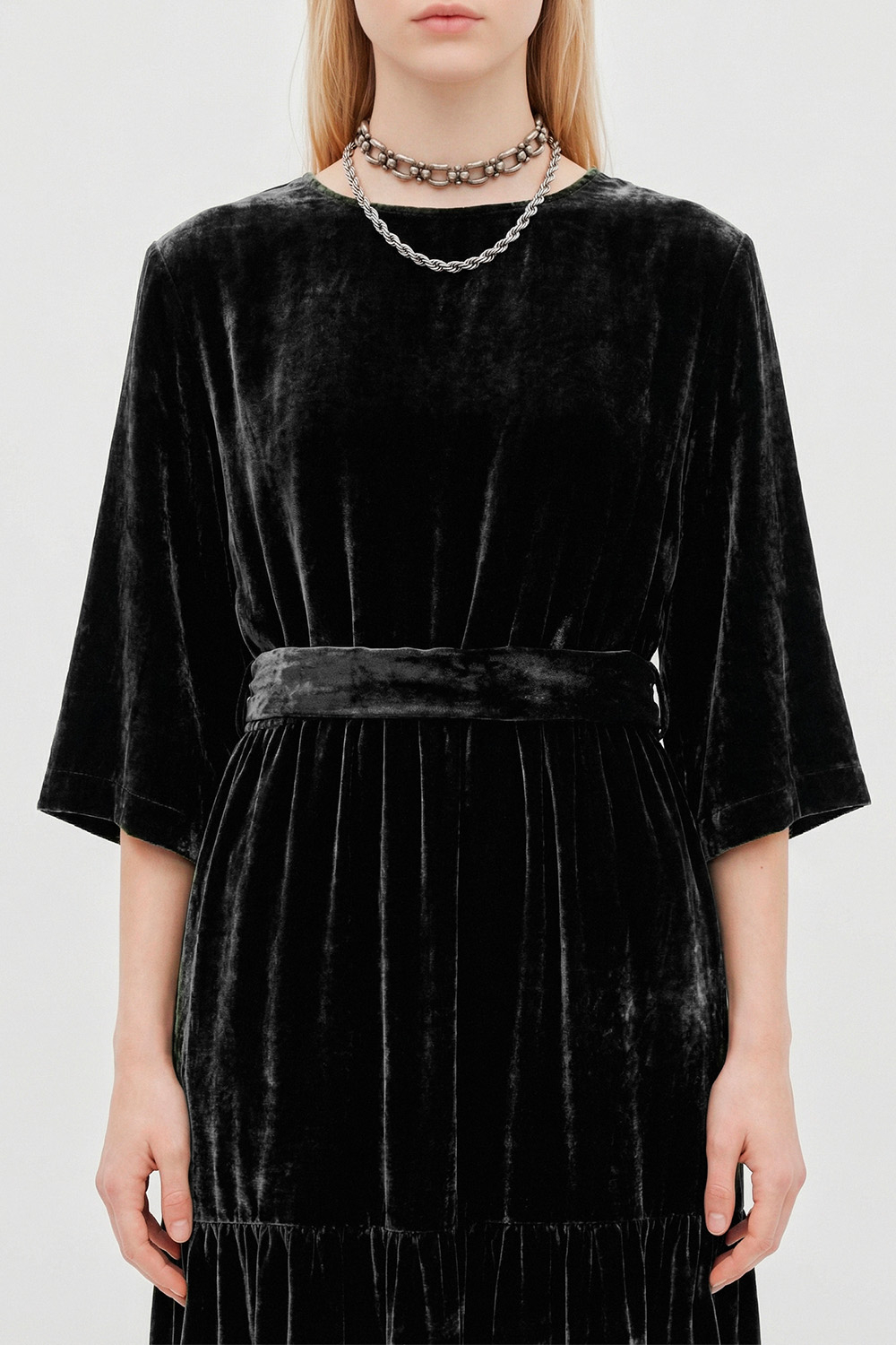 Vestido Veludo De Seda 4